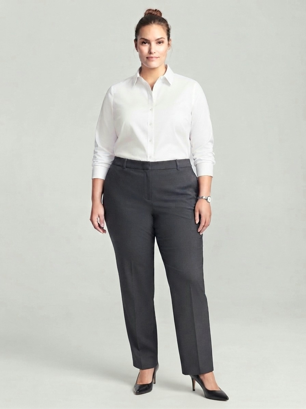 BNWT Reitmans Trousers Women Pants 18 Plus Charcoal Work Office Career Classic